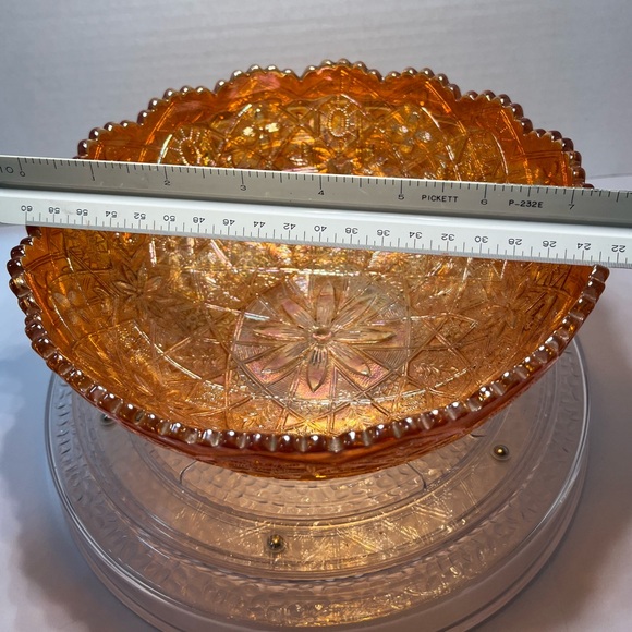 Stunning Imperial Glass Marigold Hattie Pattern Scalloped Edge Bowl 7-1/2" - Picture 7 of 16